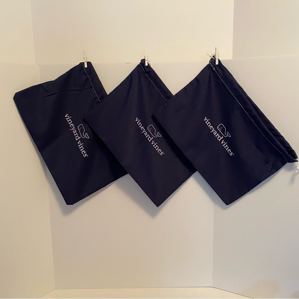 Vineyard Vines Set of 3 Navy Blue Drawstring Bags